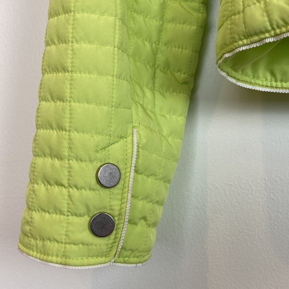 Chico's Chartreuse Yellow Green Quilted Jacket - Picture 8 of 13